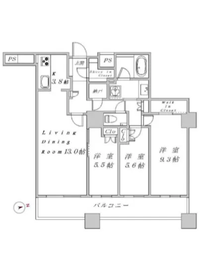 ザ・パークハウス西新宿タワー60 58F