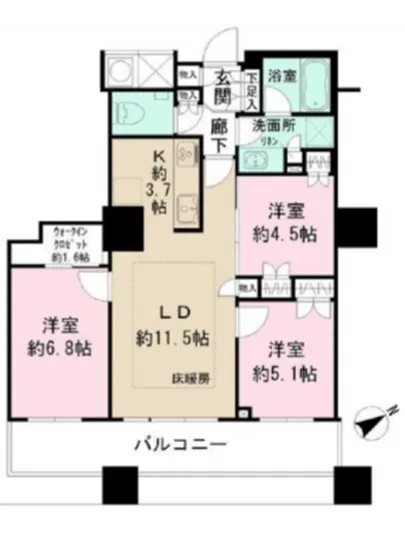 ザ・パークハウス西新宿タワー60 1813