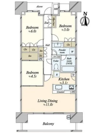 ザ・パークハウス清澄白河現代美術館前 5F