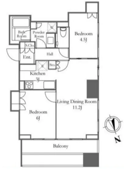 ザ・パークハウス新宿御苑 4F