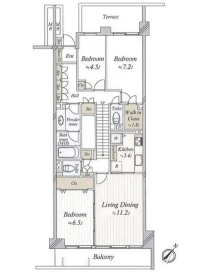 パークシティ弦巻 C-1F