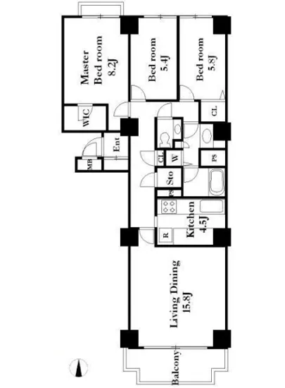 広尾ガーデンヒルズO棟 1004