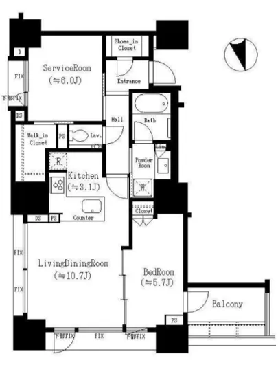 シティタワー白金 4F