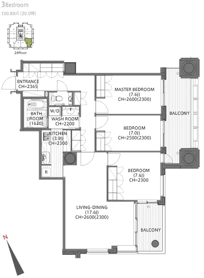 六本木ヒルズレジデンスB棟 2404
