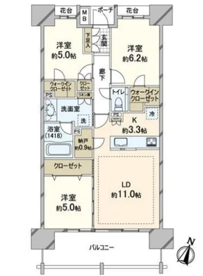 ヴィークステージ桜新町 2F
