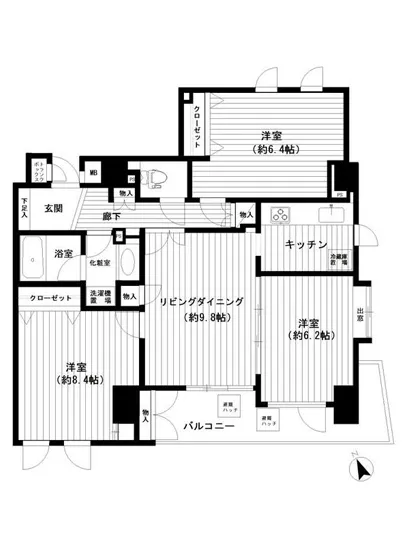 ダイアパレス麻布十番 7F
