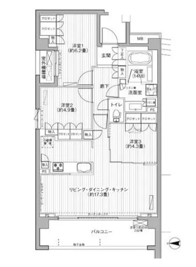 グランフェリシア経堂赤堤 110