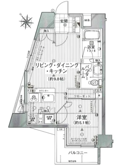 ラグジュアリーレジデンス新宿ソラーレ 1201