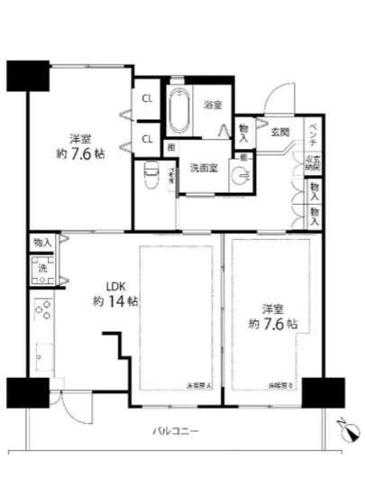 河田町ガーデン 3-303