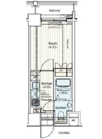 ドゥーエ新富町 204