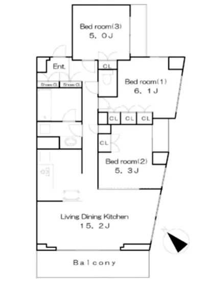 ブランズ新宿富久町 2F