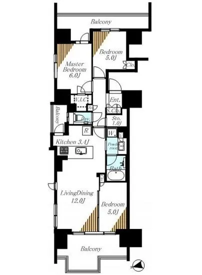 ハーバーテラス品川 1101