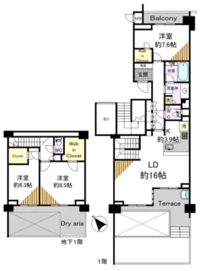 プレステージ浜田山ジヴェルニー 1F