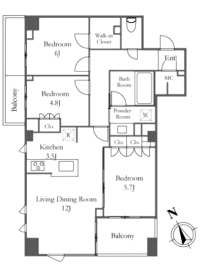 プラウド市谷仲之町ヒルトップ 5F