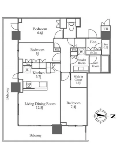 ザ・パークハウス晴海タワーズ ティアロレジデンス 3712