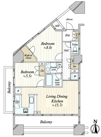パークハウス清澄白河ステーションサイド 2F
