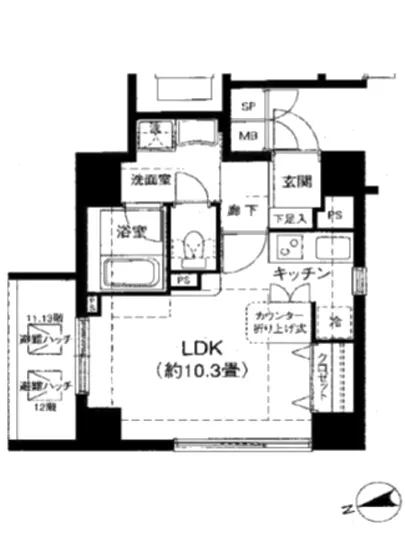ワンルーフフラット戸越 1305