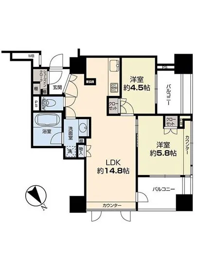 ファミール東銀座グランスイートタワー 11F