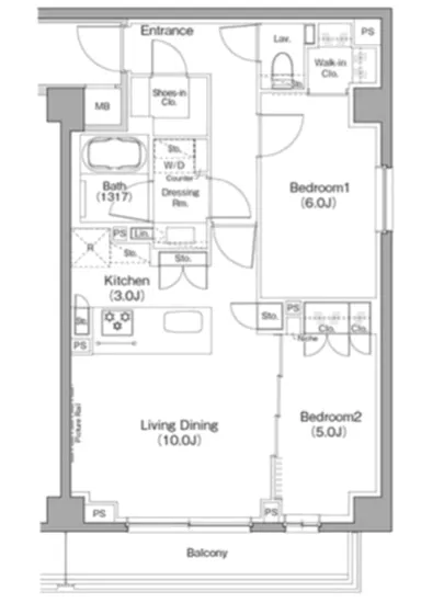 ザ・パークハビオ柿の木坂 201