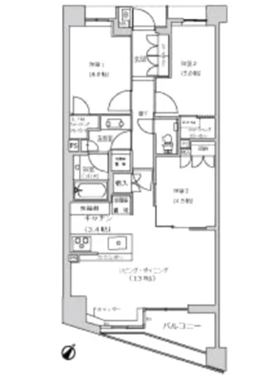 ザ・パークハウス大井町レジデンス 3F