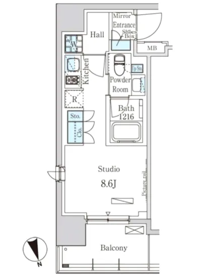 パークアクシス築地 608