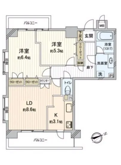 ビューネ渋谷桜丘 6DF