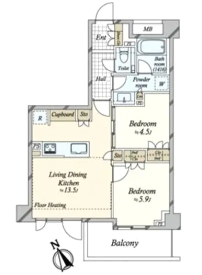 オープンレジデンシア広尾ザ・ハウス ノースコート 3F