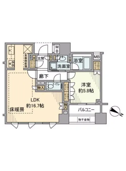 パークホームズ日本橋浜町ザテラス 7F