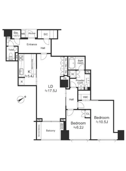 ブランズ六本木ザ・レジデンス 3F
