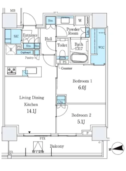 パークホームズ北千住アドーア 1302