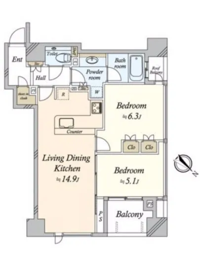 シティハウス月島ステーションコート 4F