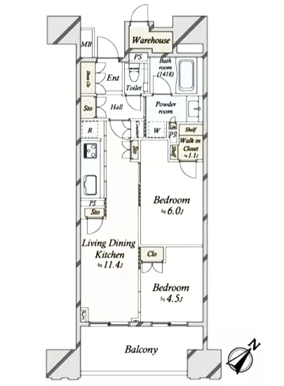 パークホームズ築地グリーンサイド 4F
