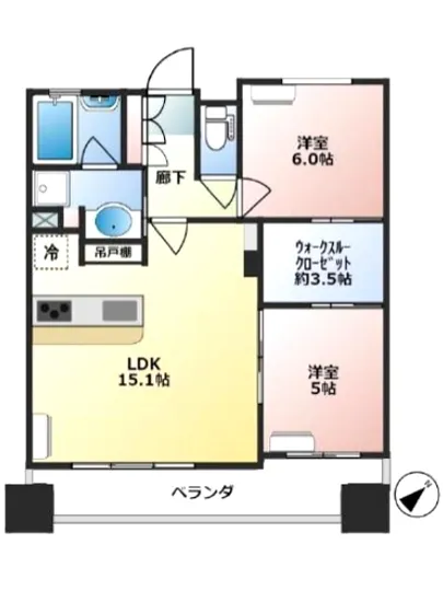 レーベンシティオ上野入谷タワーフォルム 6F