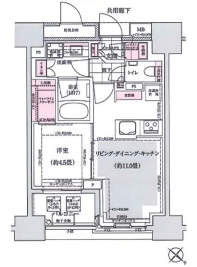 ルフォン築地ザ・レジデンス 3F