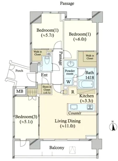 ザ・パークハウス渋谷笹塚 2F