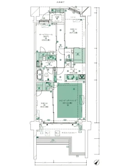 ガーデンヒルズ四ツ谷迎賓の森 2F