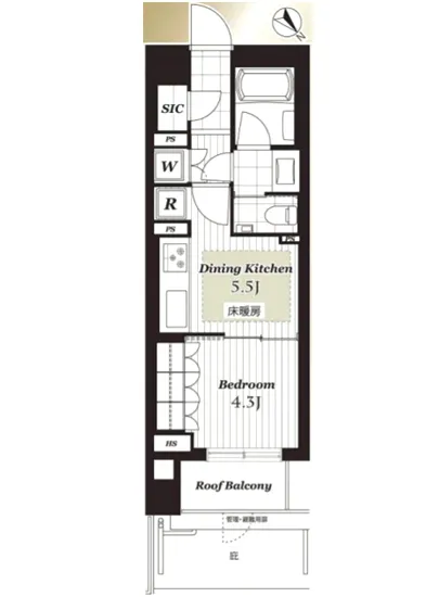 オープンレジデンシア六義園山手プレイス 4F