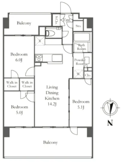 プラウド弦巻 5F