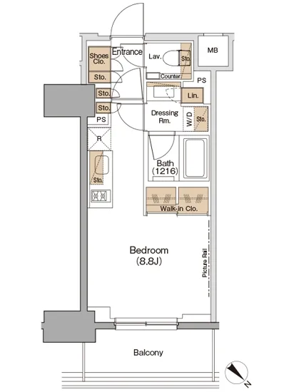 ザ・パークハビオ月島フロント 208