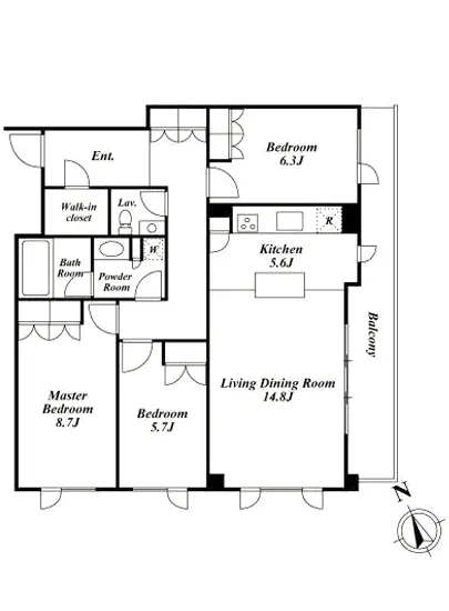 ガーデン東が丘アネックス 3F