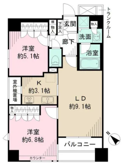 サンクタス築地 607