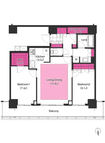 ブリリアイストタワー勝どき 32F