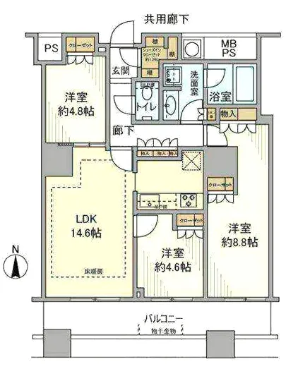 ザ・パークハウス西新宿タワー60 1415