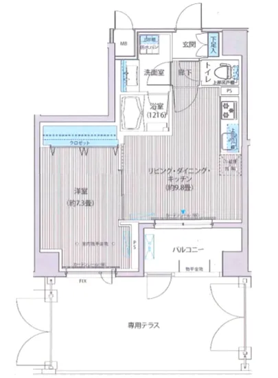 アンソレイエ飯田橋 104