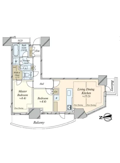 パークコート乃木坂ザタワー 9F