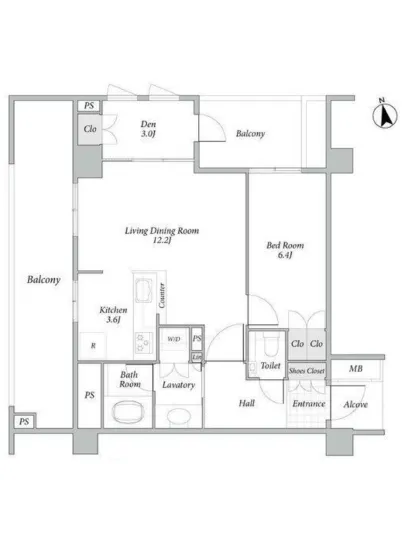 ブランズ六本木飯倉片町 2F