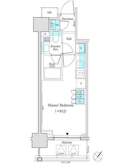 パークリュクス日本橋大伝馬町 402