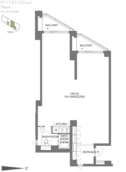 アークヒルズエグゼクティブタワー N811