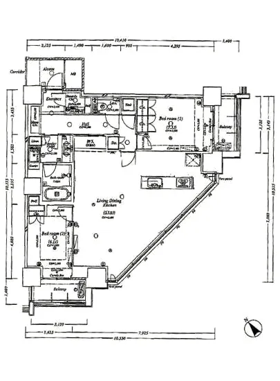 ビーコンタワーレジデンス 21F
