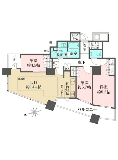 ザ・パークハウス西新宿タワー60 3304